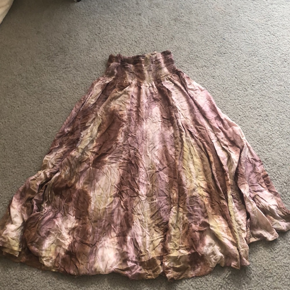 Pink and blush pink maxi skirt